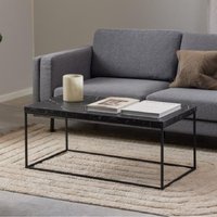 Product photograph of Bellmore Wooden Rectangular Coffee Table In Black Marble Effect from Furniture in Fashion