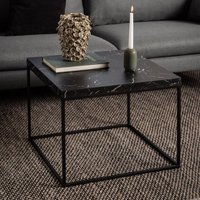 Product photograph of Bellmore Wooden Square Coffee Table In Black Marble Effect from Furniture in Fashion
