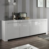 Product photograph of Benetti High Gloss Sideboard With 4 Doors In White from Furniture in Fashion