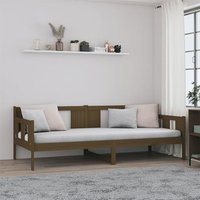 Product photograph of Bente Solid Pinewood Single Day Bed In Honey Brown from Furniture in Fashion