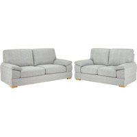 Product photograph of Benton Fabric 3 2 Seater Sofa Set In Silver from Furniture in Fashion