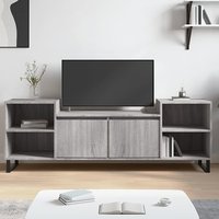 Product photograph of Bergen Wooden Tv Stand With 2 Doors 2 Shelves In Grey Sonoma Oak from Furniture in Fashion