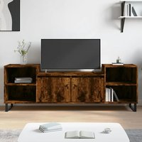 Product photograph of Bergen Wooden Tv Stand With 2 Doors 2 Shelves In Smoked Oak from Furniture in Fashion