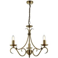 Product photograph of Bernice 3 Lights Ceiling Pendant Light In Antique Brass from Furniture in Fashion