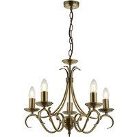 Product photograph of Bernice 5 Lights Ceiling Pendant Light In Antique Brass from Furniture in Fashion