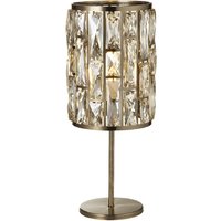 Product photograph of Bijou Champagne Glass Table Lamp In Antique Brass from Furniture in Fashion