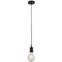 Product photograph of Biloxi 1 Light Cable Suspension Pendant Light In Matt Black from Furniture in Fashion