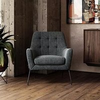Product photograph of Biloxi Chenille Fabric Bedroom Chair In Charcoal from Furniture in Fashion
