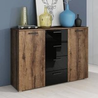 Product photograph of Biloxi Wooden Sideboard 2 Doors 4 Drawers In Monastery Oak from Furniture in Fashion