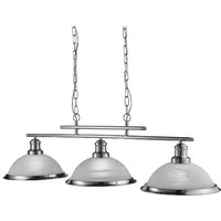 Product photograph of Bistro 3 Light Ceiling Bar In Satin Silver from Furniture in Fashion