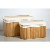 Product photograph of Garland Bamboo Set Of 2 Storage Bench In Natural from Furniture in Fashion