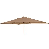 Product photograph of Blount Rectangular 3000mm Fabric Parasol With Pulley In Taupe from Furniture in Fashion