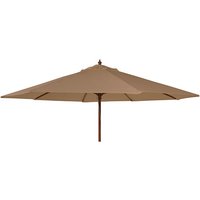 Product photograph of Blount Round 3000mm Fabric Parasol With Pulley In Taupe from Furniture in Fashion