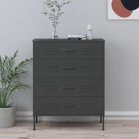 Product photograph of Bodmin Steel Chest Of 4 Drawers In Anthracite from Furniture in Fashion