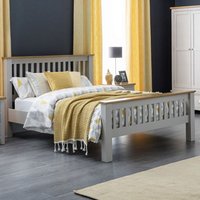 Product photograph of Raisie Contemporary Wooden King Size Bed In Grey from Furniture in Fashion