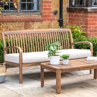 Product photograph of Bolivia Wooden Garden 2 Sofa Seater In Brown from Furniture in Fashion