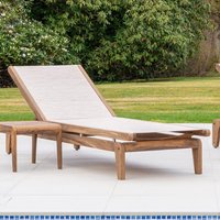 Product photograph of Bolivia Wooden Garden Adjustable Sun Lounger In Brown from Furniture in Fashion