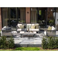 Product photograph of Bolzano Lounge Suite Set With Coffee Table In Black And Taupe from Furniture in Fashion