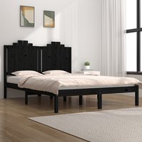 Product photograph of Boreas Solid Pinewood Small Double Bed In Black from Furniture in Fashion