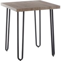 Product photograph of Boroh Wooden Side Table With Black Metal Legs In Natural from Furniture in Fashion