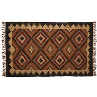 Product photograph of Botin Large Fabric Upholstred Aztec Rug In Multi-colour from Furniture in Fashion
