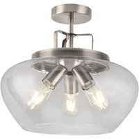 Product photograph of Boule 3 Lights Semi Flush Ceiling Light In Satin Silver from Furniture in Fashion