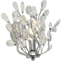 Product photograph of Bouquet 7 Light Crystal Glass Wall Light In Chrome from Furniture in Fashion