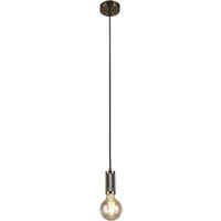 Product photograph of Bowie 1 Light Gold Braided Cable Pendant Light In Antique Brass from Furniture in Fashion