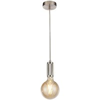 Product photograph of Bowie 1 Light Grey Braided Cable Pendant Light In Satin Silver from Furniture in Fashion