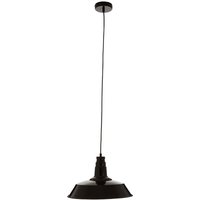 Product photograph of Brantona Round Metal Shade Pendant Light In Black from Furniture in Fashion