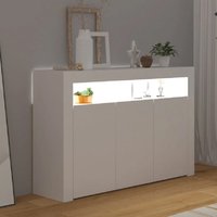 Product photograph of Brea Wooden Storage Cabinet In White With Led Lights from Furniture in Fashion
