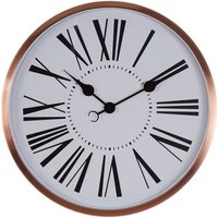 Product photograph of Breiley Round Traditional Design Wall Clock In Rose Gold Frame from Furniture in Fashion