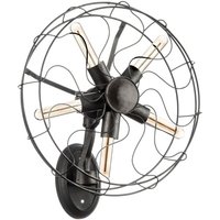 Product photograph of Brekota Vintage Fan Shape Wall Light In Black from Furniture in Fashion