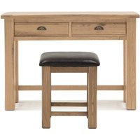 Product photograph of Brex Wooden Dressing Table With Stool In Natural from Furniture in Fashion