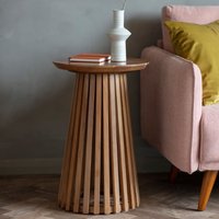 Product photograph of Brookline Wooden Round Side Table In Natural from Furniture in Fashion