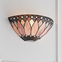 Product photograph of Brooklyn Tiffany Glass Wall Light In Dark Bronze from Furniture in Fashion