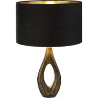Product photograph of Bucklow Black Shade Lamp Table With Brass Base from Furniture in Fashion