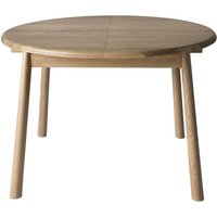 Product photograph of Burbank Round Extending Oak Wood Dining Table In Oak from Furniture in Fashion