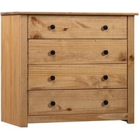Product photograph of Bury Wooden Chest Of 4 Drawers In Brown from Furniture in Fashion