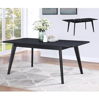 Product photograph of Cairo Extending Wooden Dining Table In Black from Furniture in Fashion