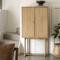 Product photograph of Cairo Wooden Drinks Cabinet With 2 Doors In Natural from Furniture in Fashion