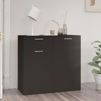 Product photograph of Calhoun Wooden Sideboard With 2 Doors 1 Drawer In Black from Furniture in Fashion