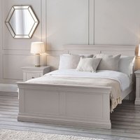 Product photograph of Calida Wooden King Size Bed In Light Grey from Furniture in Fashion