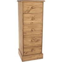Product photograph of Calixto Wooden Narrow Chest Of 5 Drawers In Oak from Furniture in Fashion