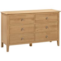 Product photograph of Callia Wooden Chest Of 6 Drawers In Natural from Furniture in Fashion