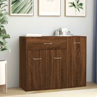 Product photograph of Camino Wooden Sideboard With 3 Doors 1 Drawer In Brown Oak from Furniture in Fashion
