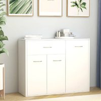 Product photograph of Camino Wooden Sideboard With 3 Doors 1 Drawer In White from Furniture in Fashion