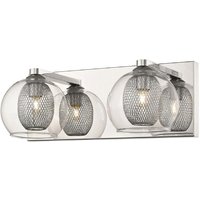 Product photograph of Cannonbury Clear Glass Shade Wall Light In Chrome from Furniture in Fashion