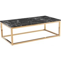 Product photograph of Cantara Marble Effect Wooden Coffee Table With Gold Metal Frame from Furniture in Fashion
