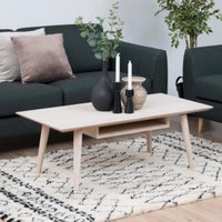 Product photograph of Canton Wooden Coffee Table With 1 Shelf In Oak White from Furniture in Fashion